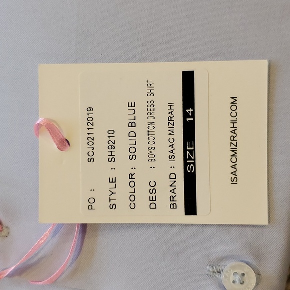 Isaac Mizrahi Size 14 Cotton Dress Shirt - Picture 5 of 5